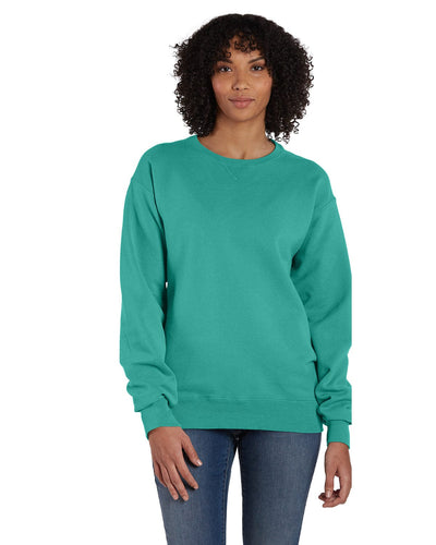 ComfortWash by Hanes Unisex Crew Sweatshirt GDH400 | Spanish Moss - Front
