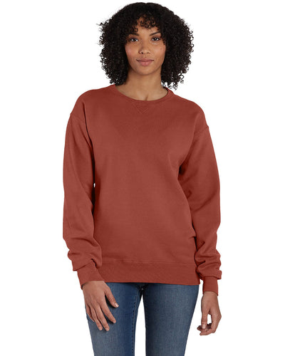 ComfortWash by Hanes Unisex Crew Sweatshirt GDH400 | Nantucket Red - Front