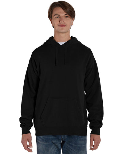 ComfortWash by Hanes Pullover Hooded Sweatshirt GDH450 | Black - Front