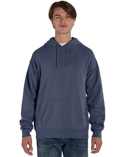 ComfortWash by Hanes Pullover Hooded Sweatshirt GDH450 | Anchor Slate - Front