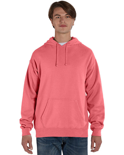 ComfortWash by Hanes Pullover Hooded Sweatshirt GDH450 | Coral Craze - Front