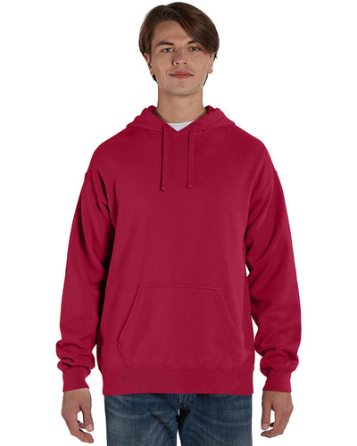 ComfortWash by Hanes Pullover Hooded Sweatshirt GDH450 | Crimson Fall - Front