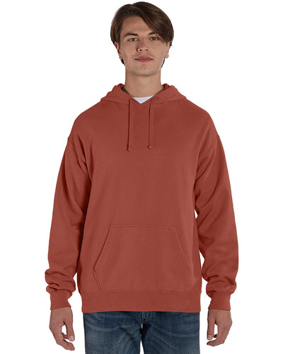 ComfortWash by Hanes Pullover Hooded Sweatshirt GDH450 | Nantucket Red - Front