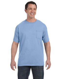 Hanes Authentic-T Pocket T-Shirt H5590 | Light Blue - Front