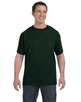 Hanes Authentic-T Pocket T-Shirt H5590 | Deep Forest - Front