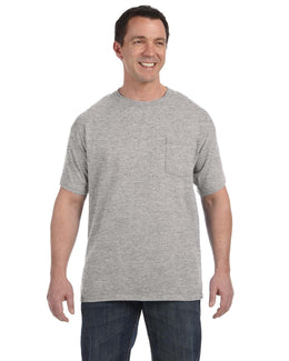 Hanes Authentic-T Pocket T-Shirt H5590 | Light Steel - Front