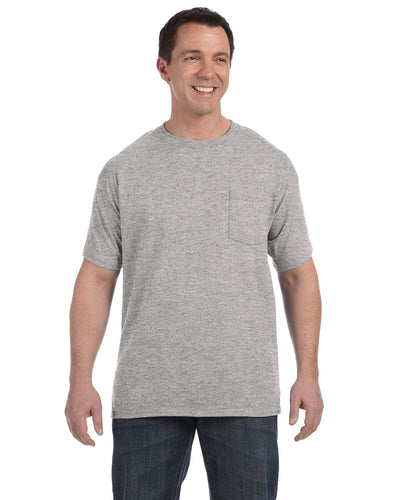 Hanes Authentic-T Pocket T-Shirt H5590 | Light Steel - Front
