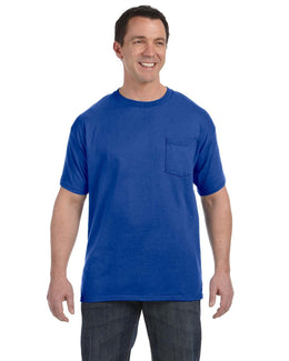 Hanes Authentic-T Pocket T-Shirt H5590 | Deep Royal - Front