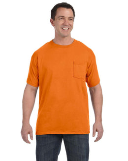 Hanes Authentic-T Pocket T-Shirt H5590 | Orange - Front