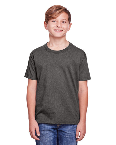 Fruit of the Loom Youth ICONIC T-Shirt IC47BR | Charcoal Heather - Front
