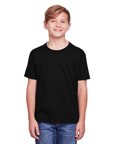 Fruit of the Loom Youth ICONIC T-Shirt IC47BR | Black Ink - Front