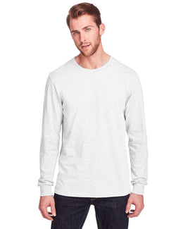 Fruit of the Loom Adult ICONIC Long Sleeve T-Shirt IC47LSR | White - Front