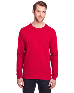 Fruit of the Loom Adult ICONIC Long Sleeve T-Shirt IC47LSR | True Red - Front