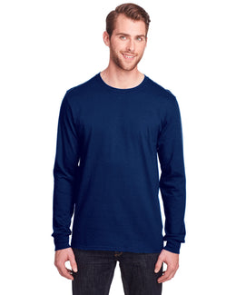 Fruit of the Loom Adult ICONIC Long Sleeve T-Shirt IC47LSR | J Navy - Front