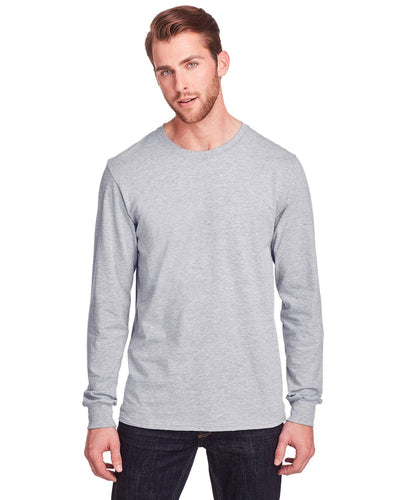 Fruit of the Loom Adult ICONIC Long Sleeve T-Shirt IC47LSR | Athletic Heather - Front