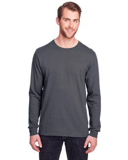 Fruit of the Loom Adult ICONIC Long Sleeve T-Shirt IC47LSR | Charcoal Grey - Front