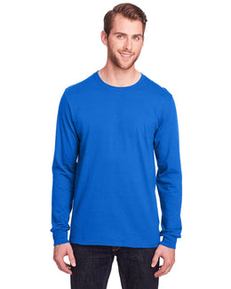 Fruit of the Loom Adult ICONIC Long Sleeve T-Shirt IC47LSR | Royal - Front