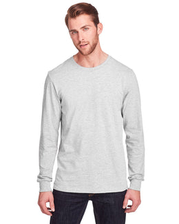 Fruit of the Loom Adult ICONIC Long Sleeve T-Shirt IC47LSR | Oatmeal Heather - Front
