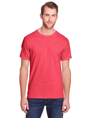 Fruit of the Loom Adult ICONIC T-Shirt IC47MR | Fiery Red Hthr - Front