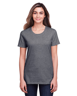 Fruit of the Loom Ladies ICONIC T-Shirt IC47WR | Charcoal Heather - Front