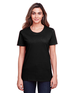 Fruit of the Loom Ladies ICONIC T-Shirt IC47WR | Black Ink - Front