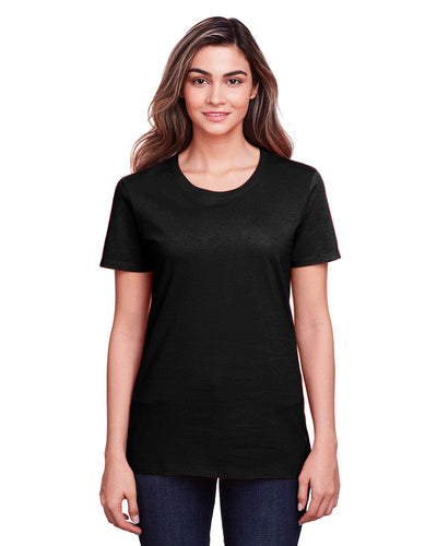 Fruit of the Loom Ladies ICONIC T-Shirt IC47WR | Black Ink - Front