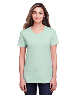 Fruit of the Loom Ladies ICONIC T-Shirt IC47WR | Mint To Be Hthr - Front
