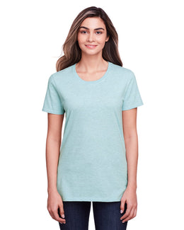 Fruit of the Loom Ladies ICONIC T-Shirt IC47WR | Aqua Velvet Hthr - Front