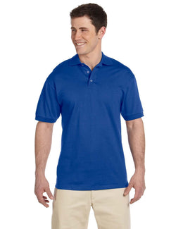 Jerzees Cotton Jersey Knit Polo Shirt J100 | Royal - Front