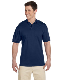 Jerzees Cotton Jersey Knit Polo Shirt J100 | J Navy - Front