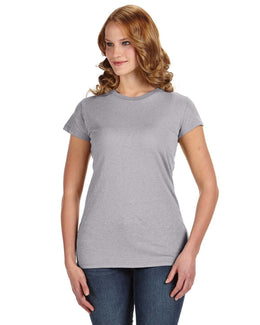 J America Ladies Glitter T-Shirt JA8138 | Oxford - Front