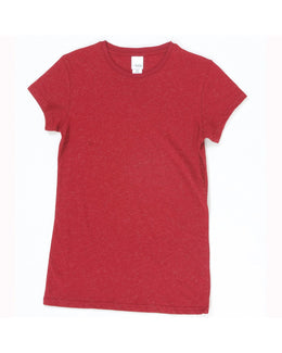 J America Ladies Glitter T-Shirt JA8138 | Cardinal - Front