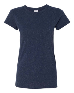 J America Ladies Glitter T-Shirt JA8138 | Navy - Front