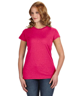 J America Ladies Glitter T-Shirt JA8138 | Wildberry - Front