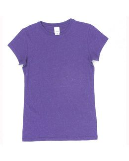 J America Ladies Glitter T-Shirt JA8138 | Purple - Front