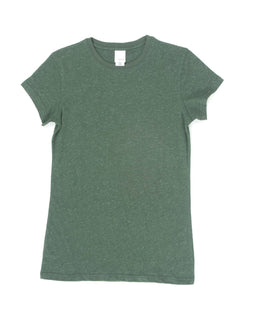 J America Ladies Glitter T-Shirt JA8138 | Forest Green - Front