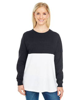 J America Adult Game Day Jersey JA8229 | Black/ Wht Block - Front