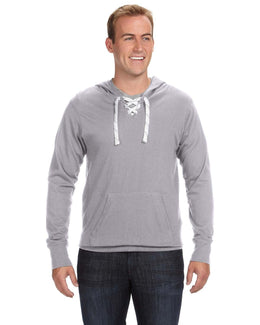J America Unisex Sport Lace Jersey Hood JA8231 | Oxford - Front