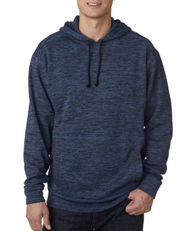 J America Adult Cosmic Poly Fleece Hood JA8613 | Royal Fleck - Front