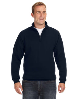 J America Heavyweight Fleece Quarter-Zip JA8634 | Navy - Front