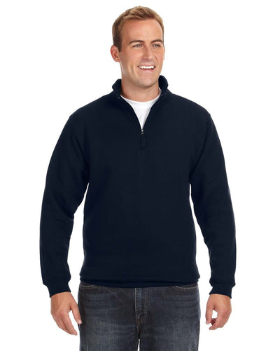 J America Heavyweight Fleece Quarter-Zip JA8634 | Navy - Front