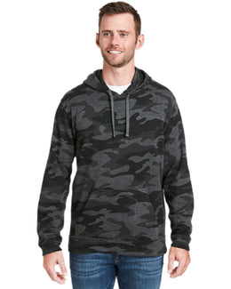 J America Tailgate Fleece Pullover Hoodie JA8815 | Blk Camo Hthr - Front