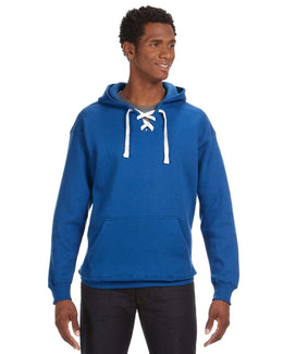 J America Adult Sport Lace Hooded Sweatshirt JA8830 | Royal - Front