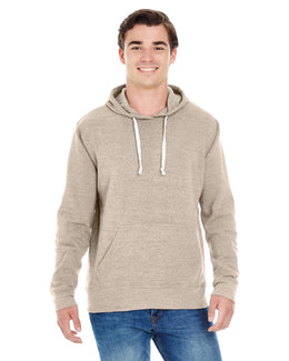 J America Unisex Triblend Pullover Hoodie JA8871 | Oatmeal Triblend - Front