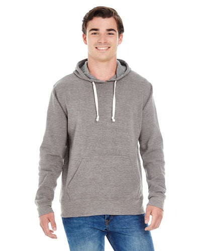 J America Unisex Triblend Pullover Hoodie JA8871 | Grey Triblend - Front