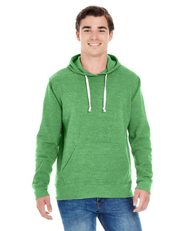 J America Unisex Triblend Pullover Hoodie JA8871 | Green Triblend - Front