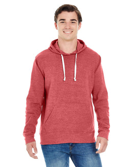 J America Unisex Triblend Pullover Hoodie JA8871 | Red Triblend - Front