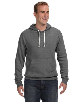 J America Unisex Triblend Pullover Hoodie JA8871 | Smoke Triblend - Front