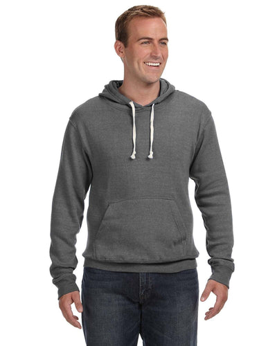 J America Unisex Triblend Pullover Hoodie JA8871 | Smoke Triblend - Front
