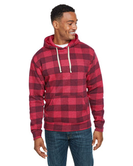 J America Unisex Triblend Pullover Hoodie JA8871 | Red Trbln Buflo - Front